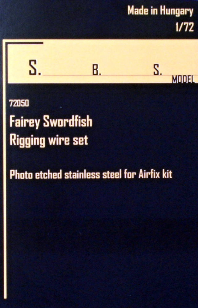 SBS Models 1/72 FAIREY SWORDFISH RIGGING WIRE Photo Etch Set