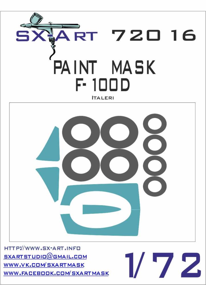 1/72 F-100D Painting Mask (ITAL)