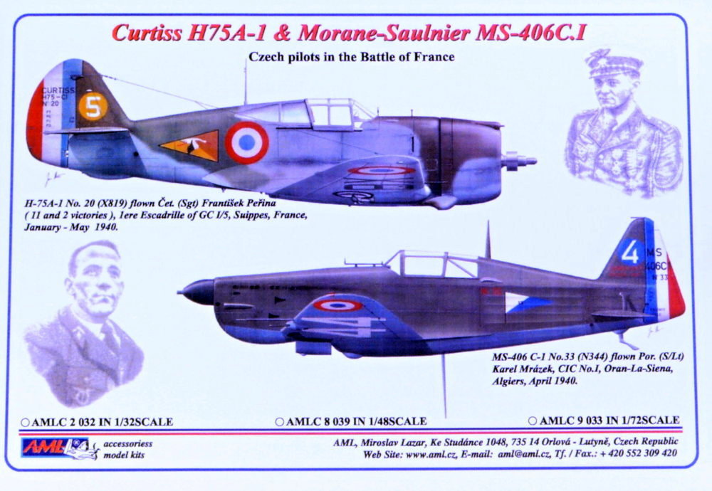 1/32 Decals Curtiss H75A-1 & MS-406C.1