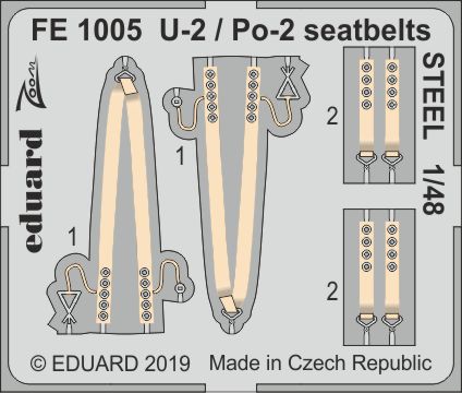 1/48 U-2 / Po-2 seatbelts STEEL (ICM)