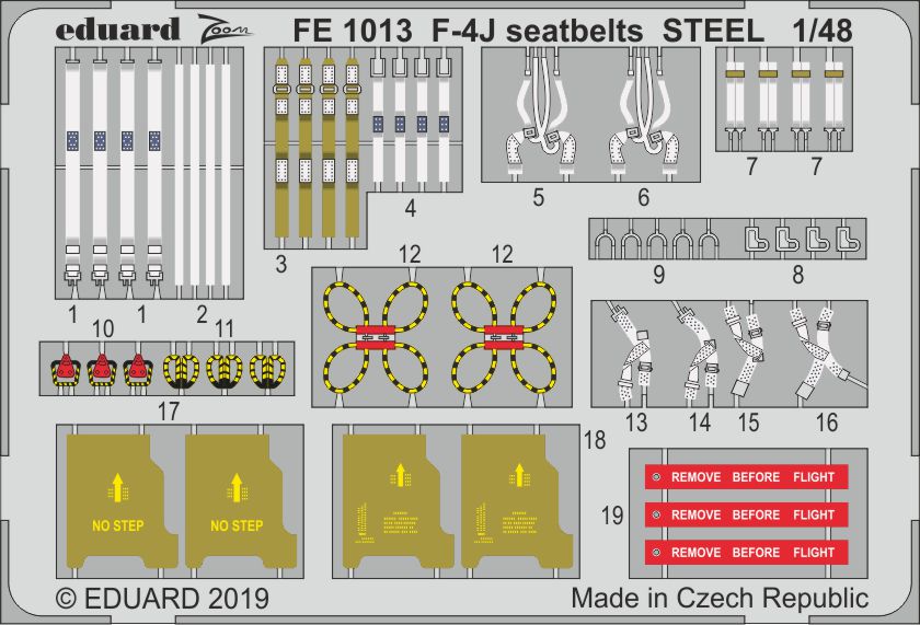 1/48 F-4J seatbelts STEEL (ACAD)