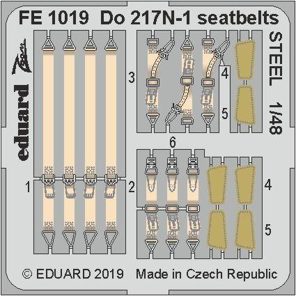 1/48 Do 217N-1 seatbelts STEEL (ICM)