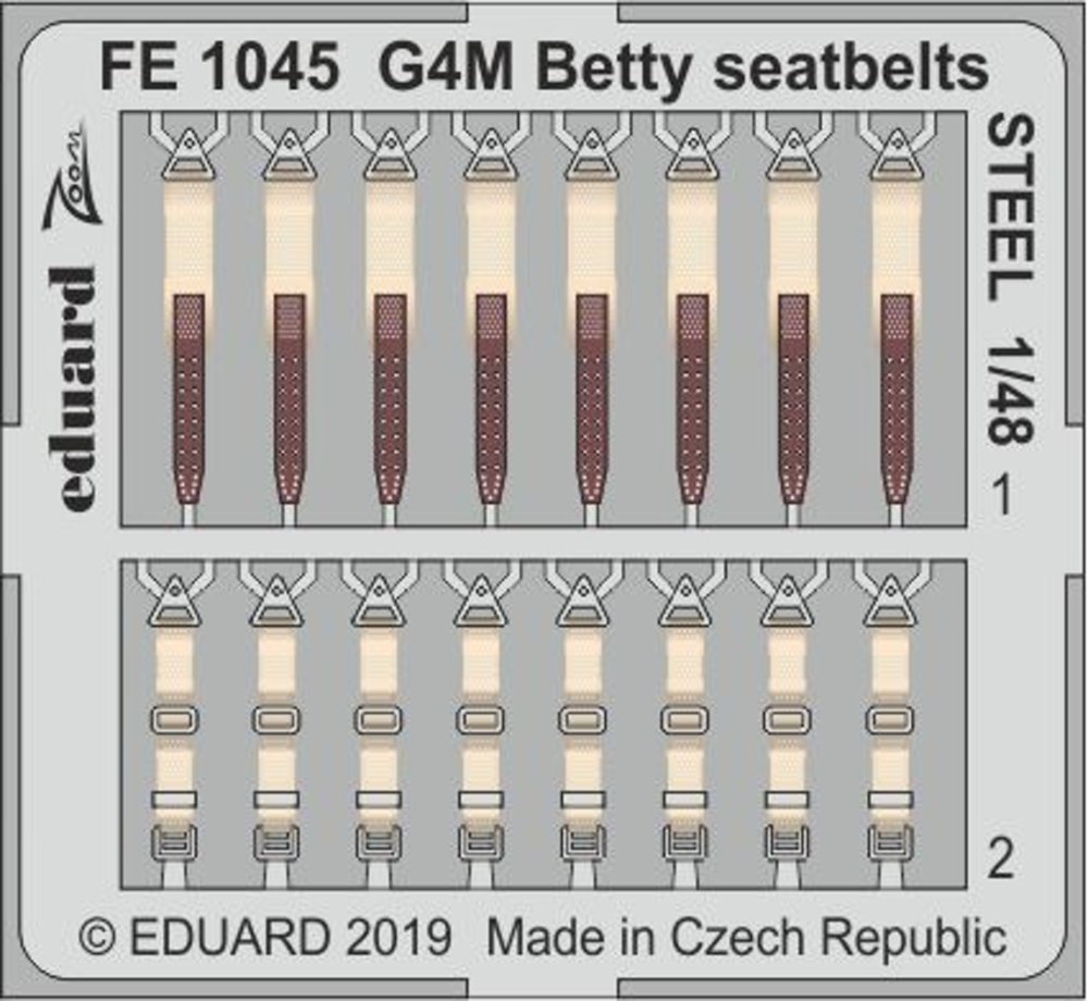 1/48 G4M Betty seatbelts STEEL (TAM)