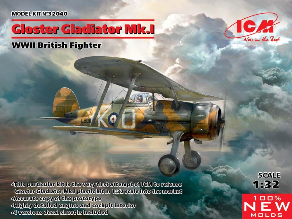 Mark I Models 1/144 Gloster Gladiator Mk.I/II/J 8 'Foreign Service' Model Kit 