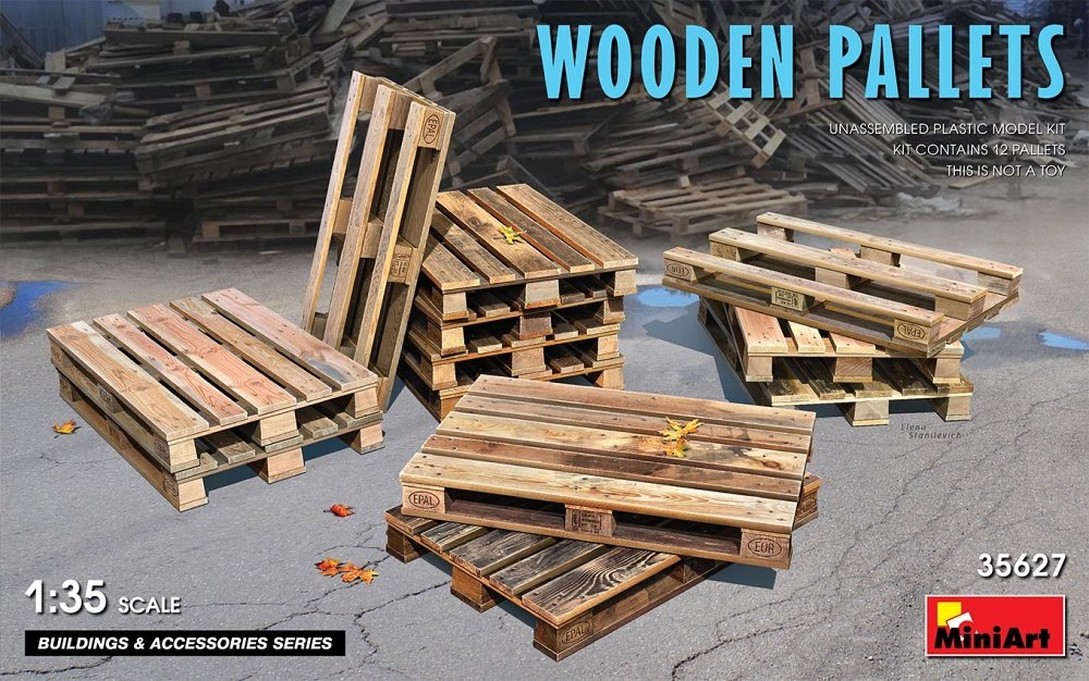 1/35 Wooden Pallets (12 pcs.)