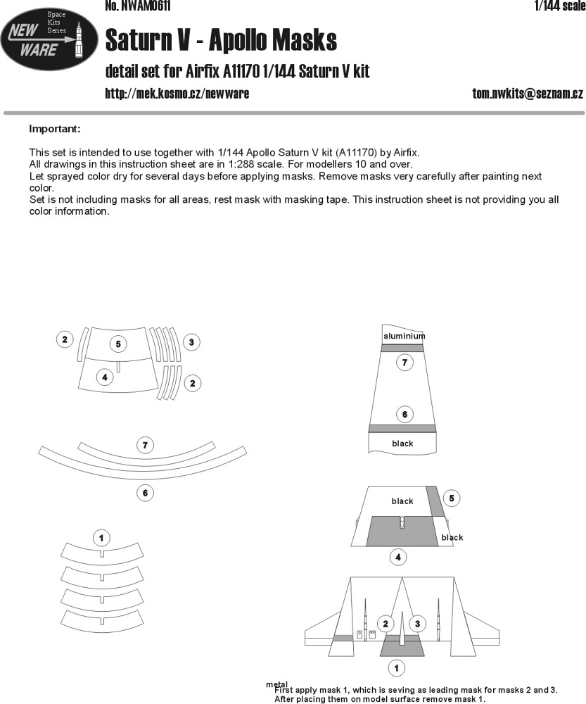 1/144 Mask Saturn V Apollo (AIRFIX A11170)