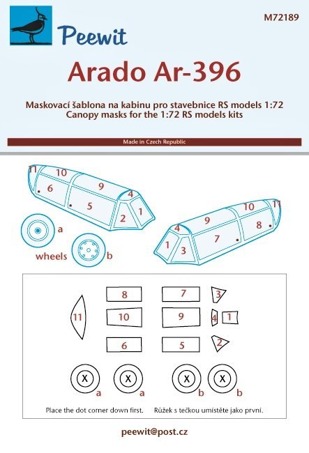 1/72 Canopy mask Arado Ar-396 (RSMOD)