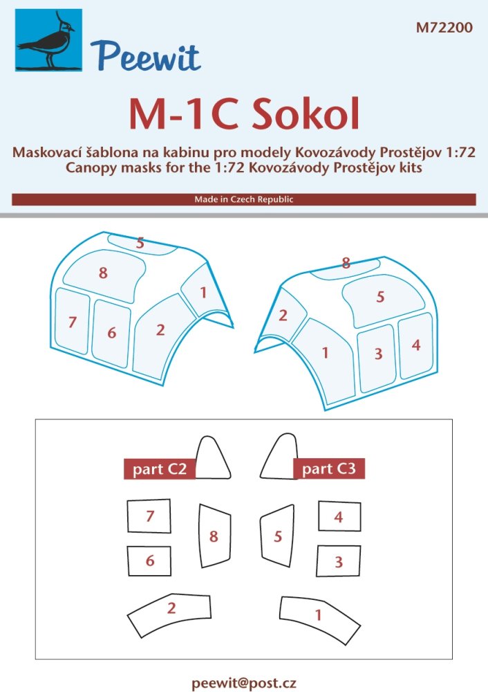 1/72 Canopy mask M-1C Sokol (KP)