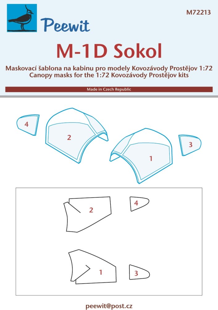 1/72 Canopy mask M-1D Sokol (KP)