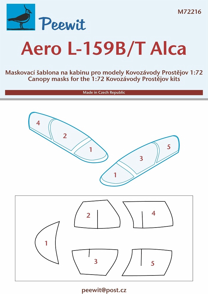 1/72 Canopy mask L-159B/T Alca (KP)
