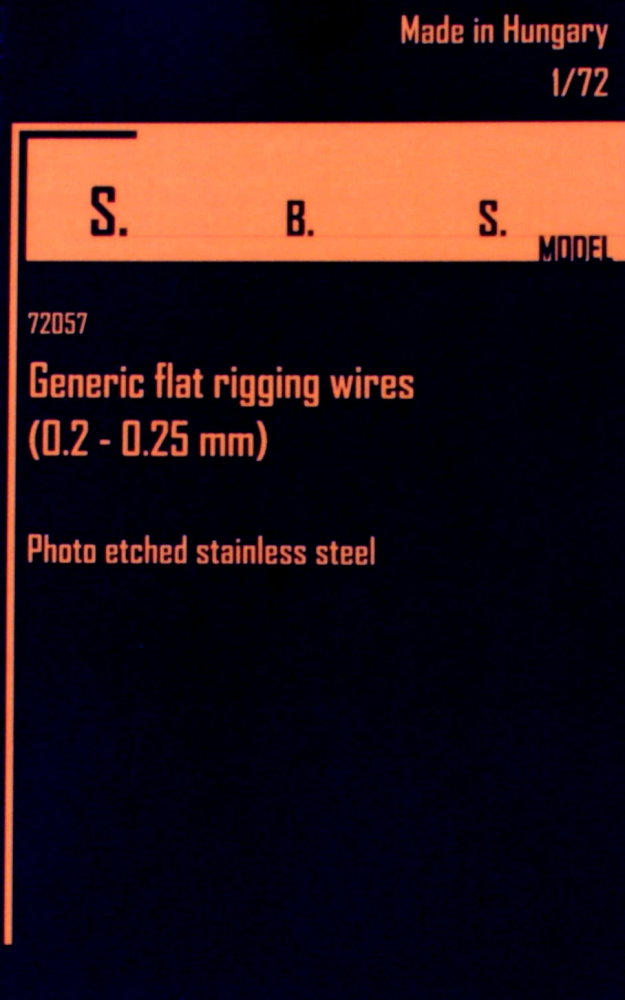 1/72 Generic flat rigging wires 0.2-0.25 mm (PE)