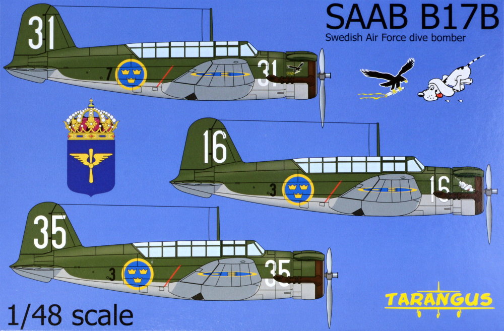 1/48 SAAB B-17B Swedish Air Force dive bomber