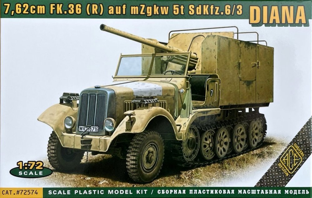 1/72 DIANA 7,62cm FK.36 (R) auf mZgkw 5t SdKfz.6/3