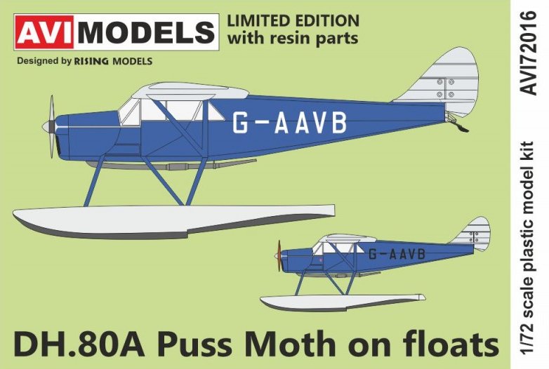 1/72 DH.80A Puss Moth on floats (2x camo)