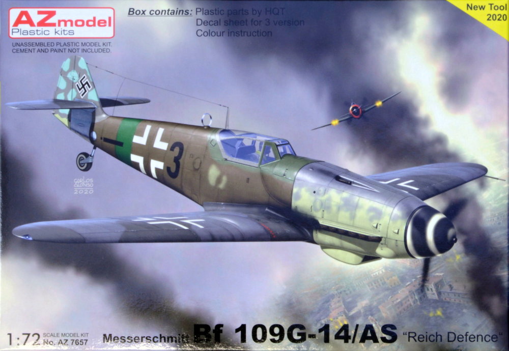 1/72 Messerschmitt Bf 109G-14/AS Reich D.(3x camo)