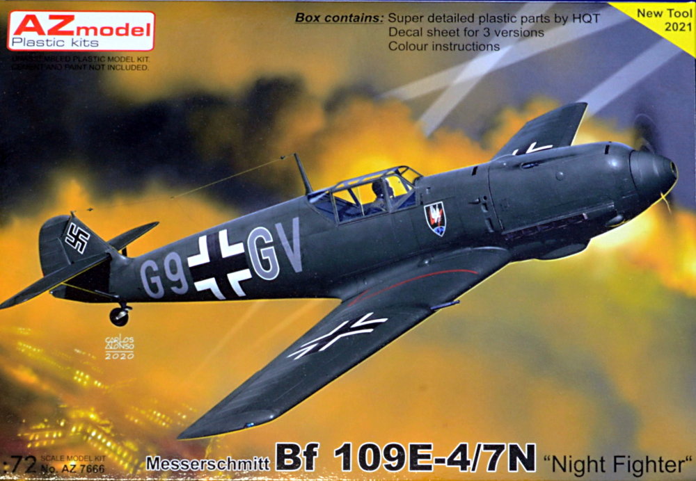 1/72 Bf 109E-4/7N Night Fighter (3x camo)