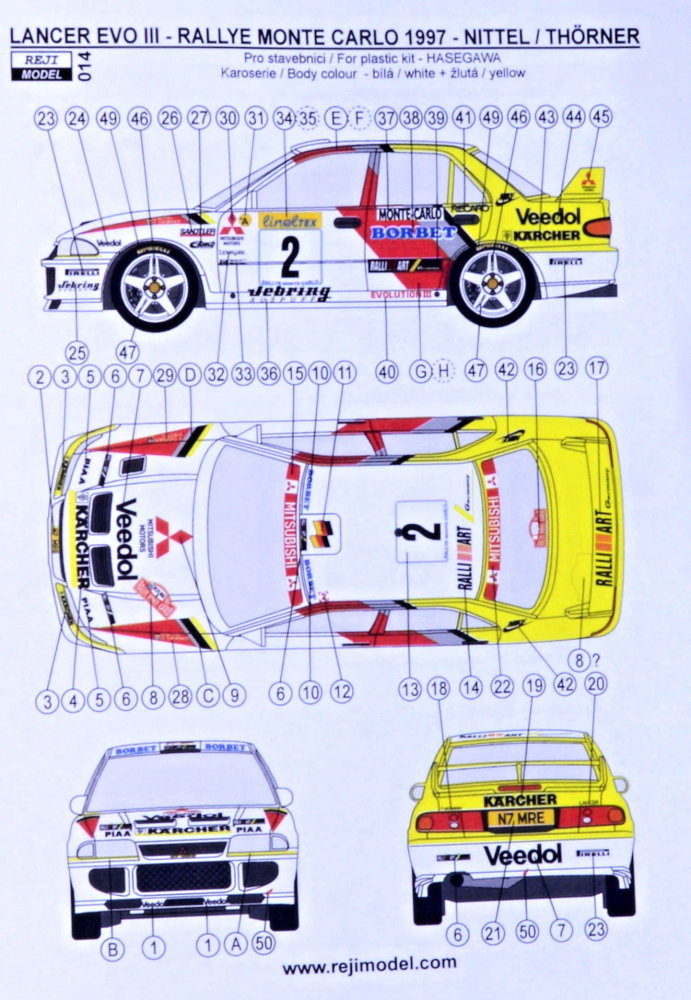 1/24 Lancer EVO III Rallye Monte Carlo 1997 