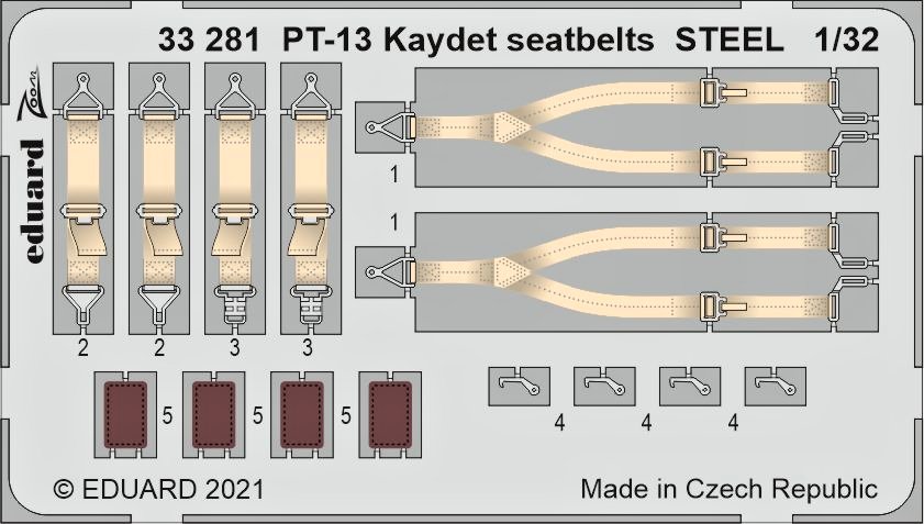 1/32 PT-13 Kaydet seatbelts STEEL (RDN)