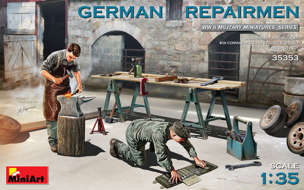 1/35 German Repairmen (2 fig. & tools)