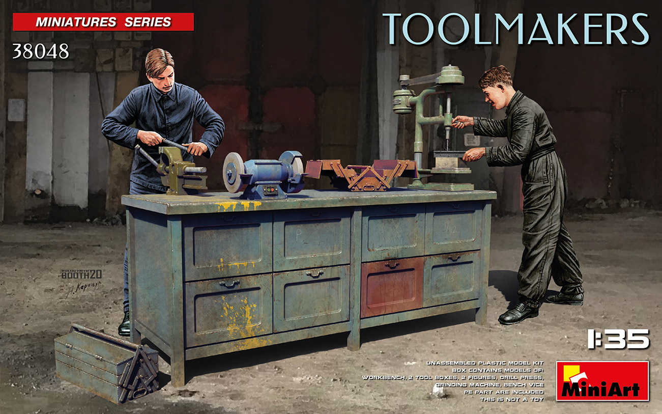 MODELIMEX Online Shop  1/35 Toolmakers (workbench, 2 fig. & tools