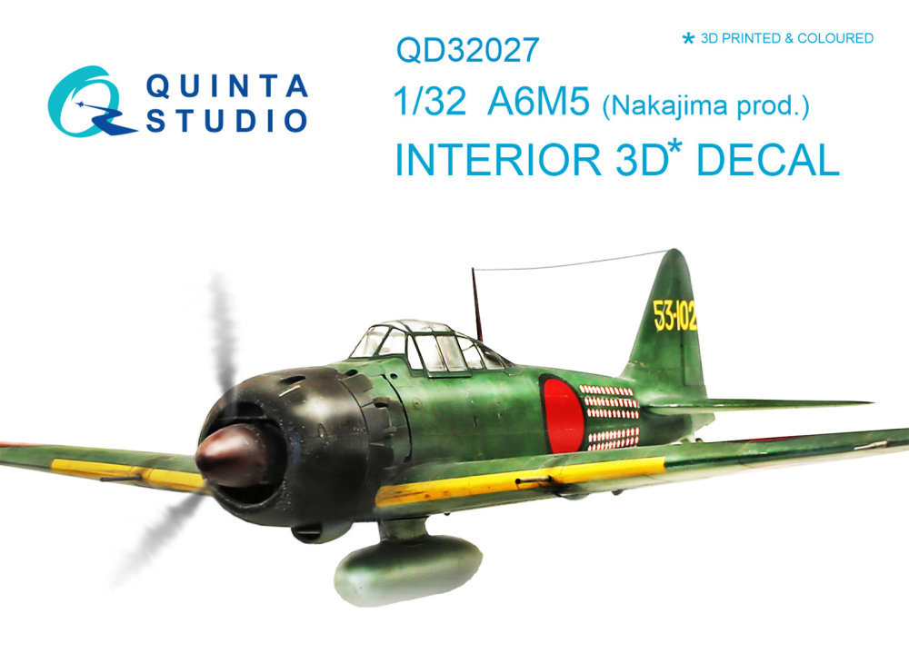 1/32 Nakajima A6M5 3D-Print & col.Interior (TAM)
