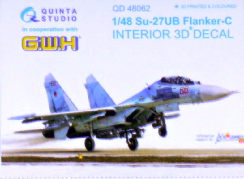 1/48 Su-27UB Flanker C 3D-Printed Interior (GWH)