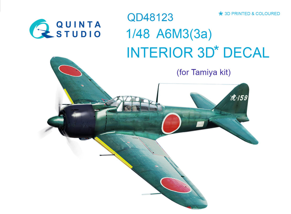 1/48 A6M3(3a) 3D-Print & colour Interior (TAM)