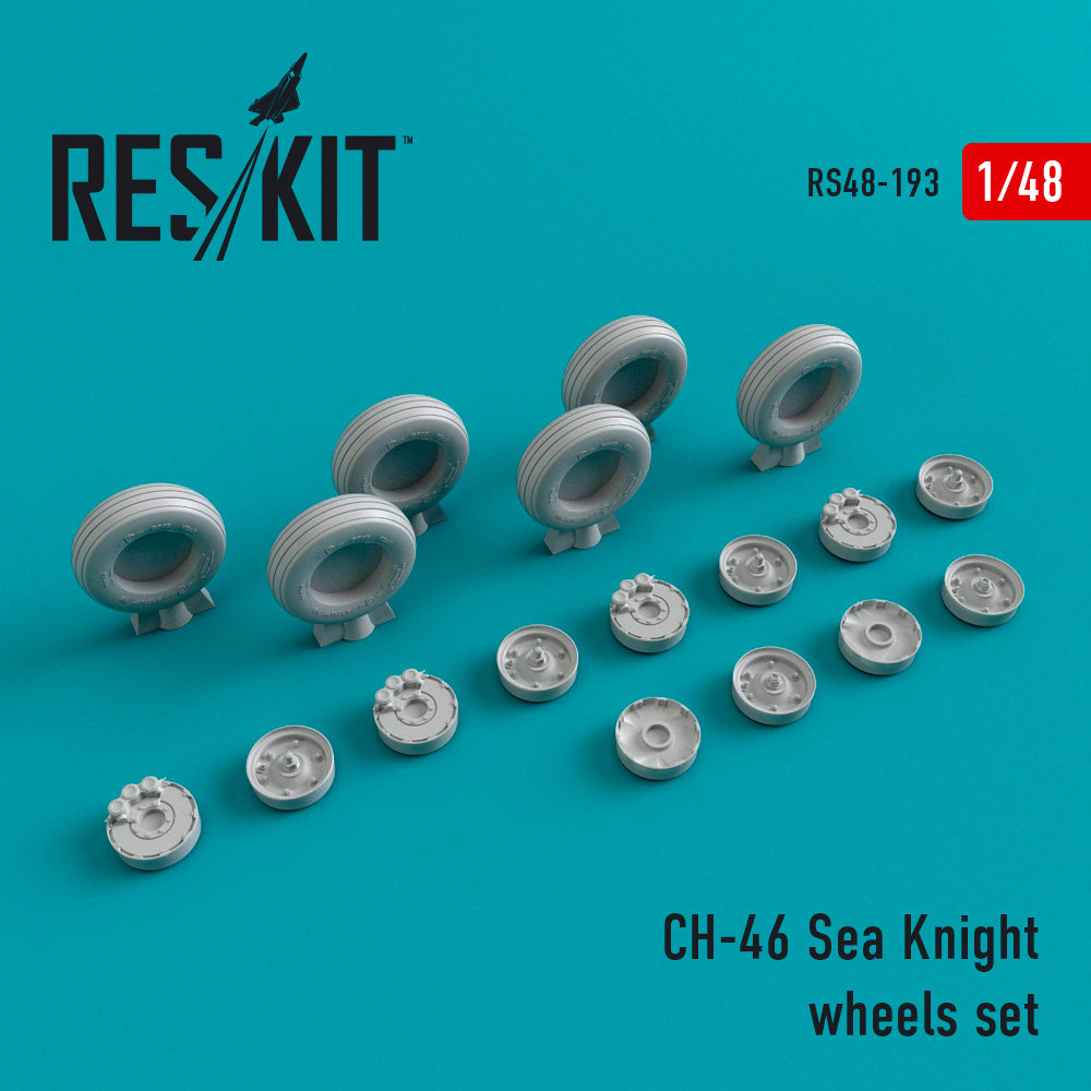 1/48 CH-46 Sea Knight wheel set (ACAD)