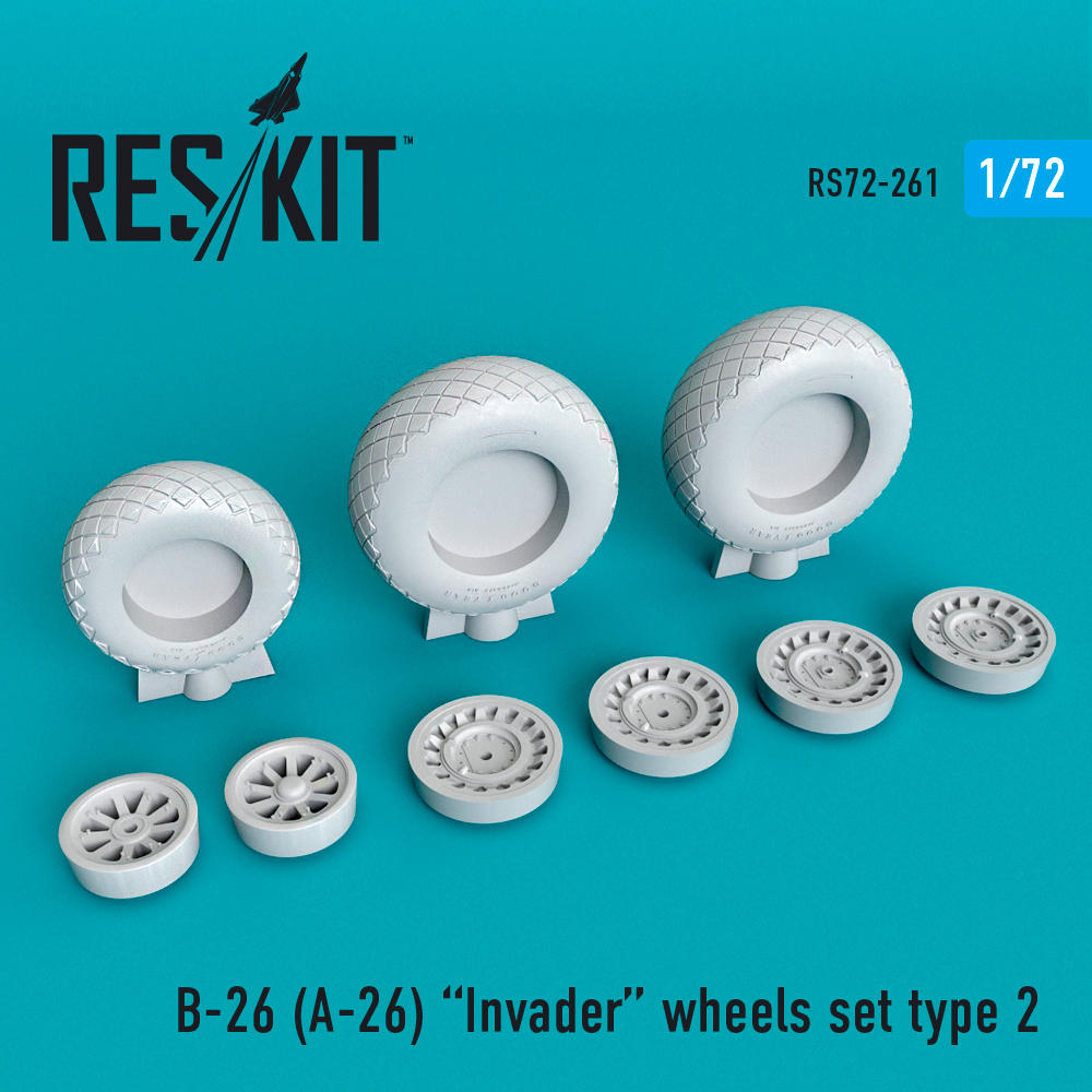 1/72 B-26 (A-26) Invader wheels set type 2