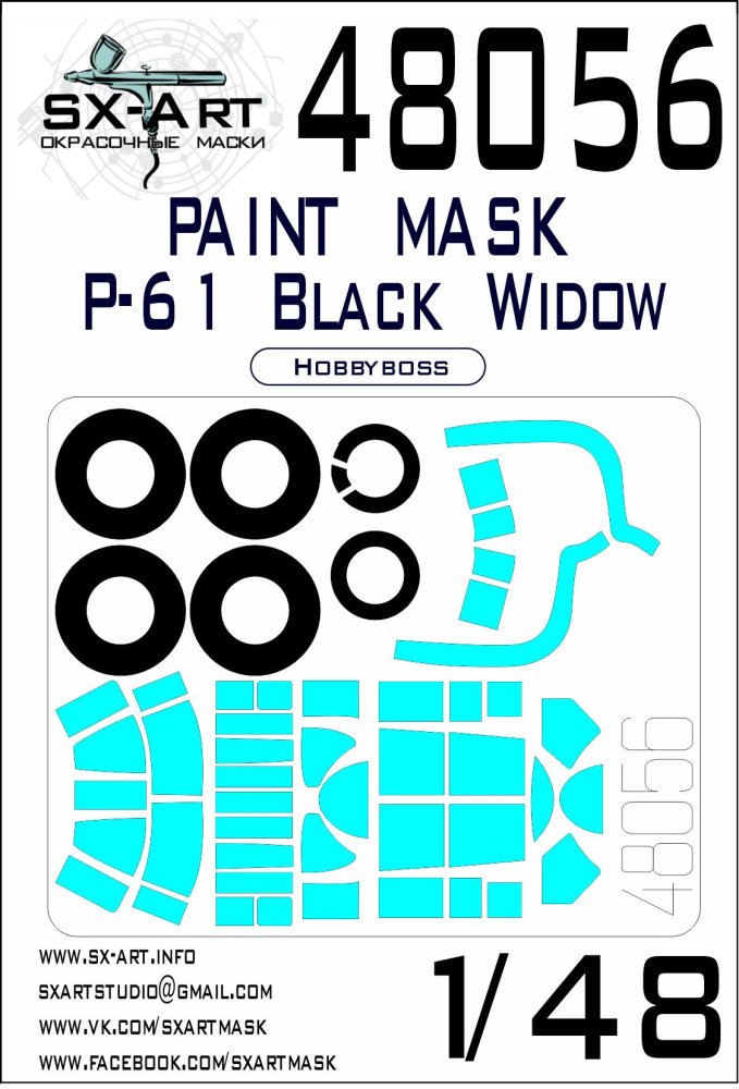 1/48 P-61 Black Widow Painting mask (HOBBYB)