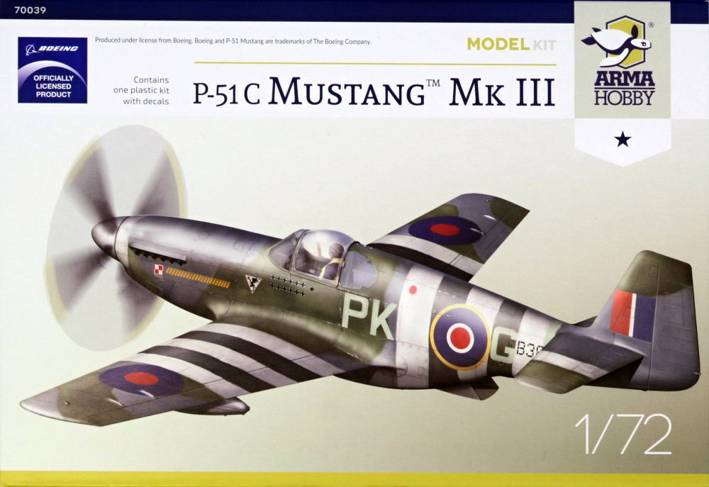 1/72 P-51C Mustang Mk.III Model Kit (2x camo)