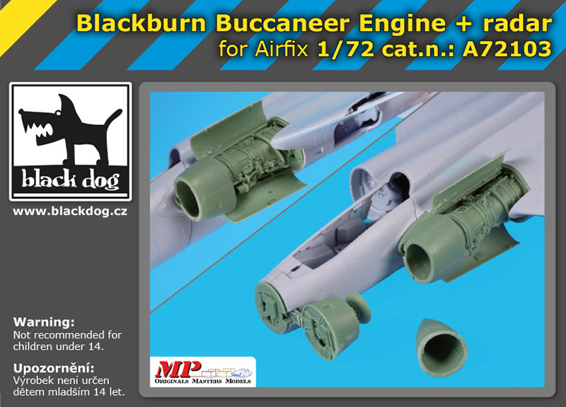 1/72 Blackburn Buccaneer engine+radar (AIRFIX)