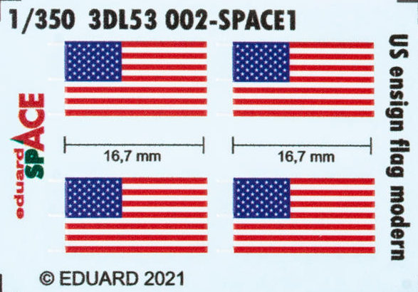 1/350 US ensign flag modern SPACE