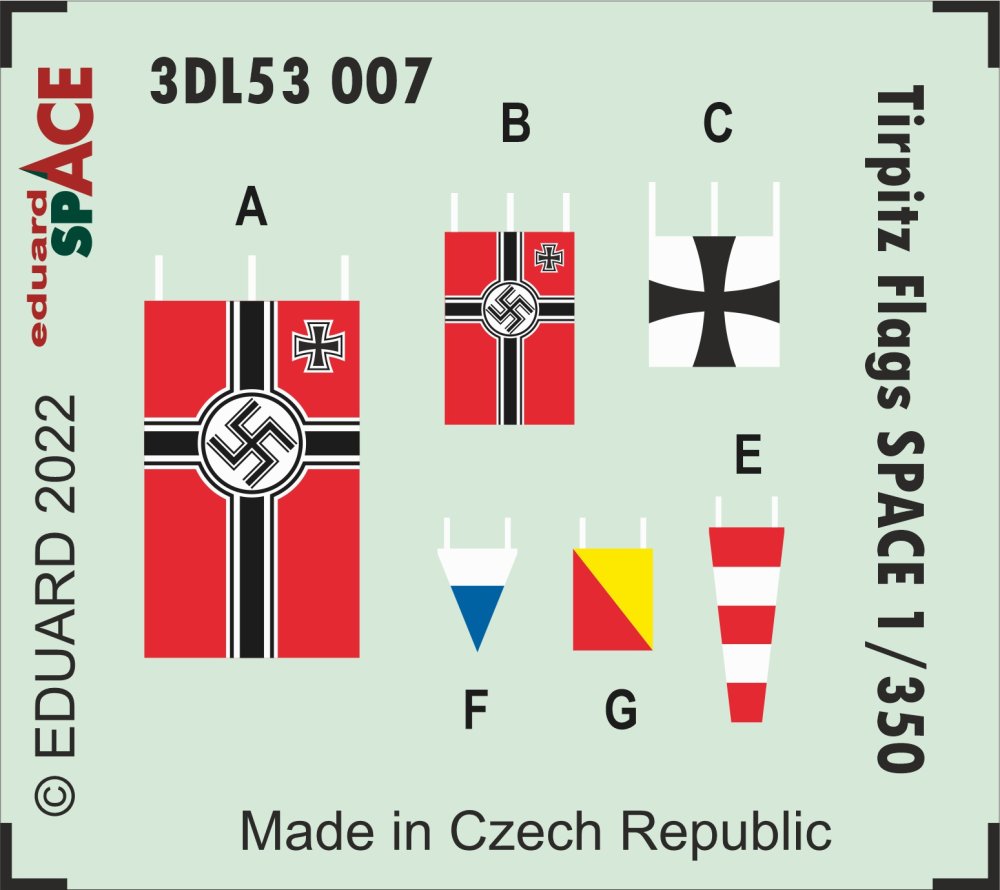 1/350 Tirpitz flags SPACE (TRUMP)