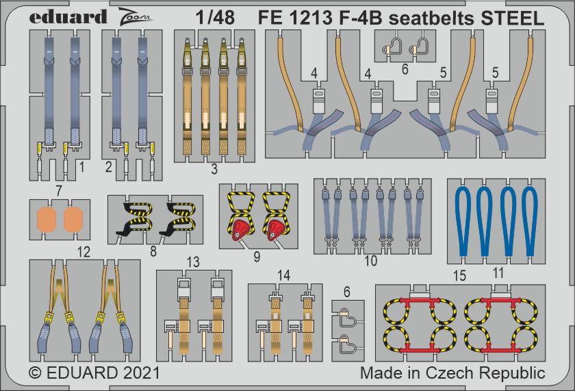 1/48 F-4B seatbelts STEEL (TAM)