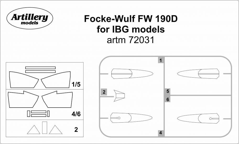 1/72 Mask for Focke Wulf Fw 190D (IBG)