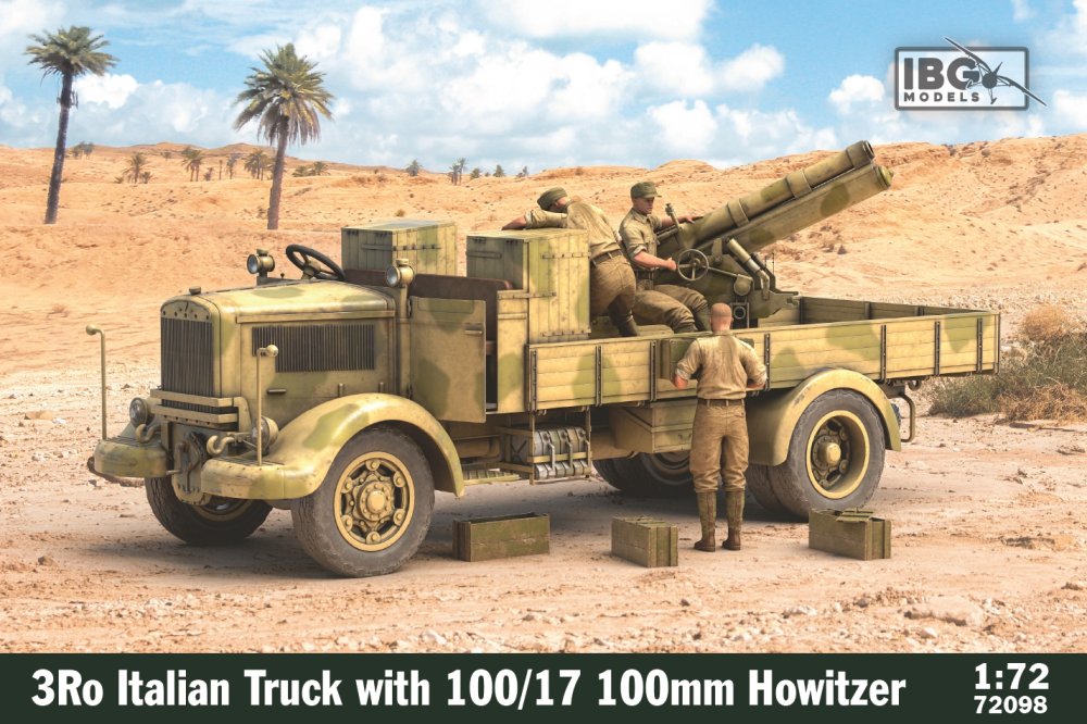 1/72 3Ro Italian Truck with 100/17 100mm Howitzer
