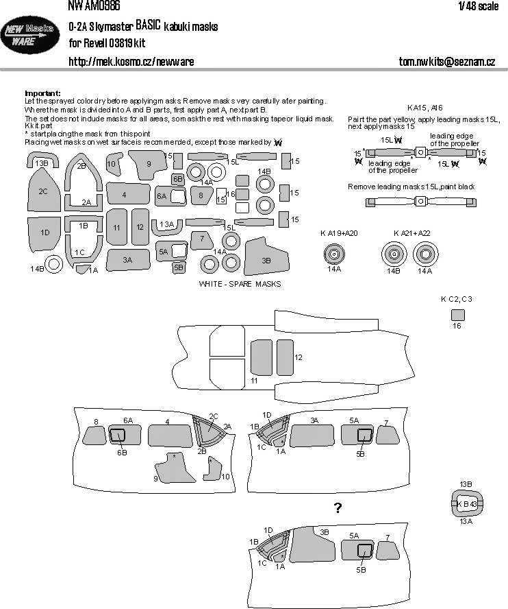 1/48 Mask O-2A Skymaster BASIC (REV 03819)