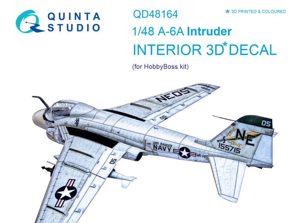 1/48 A-6A Intruder 3D-Print&col.Interior (HOBBYB)