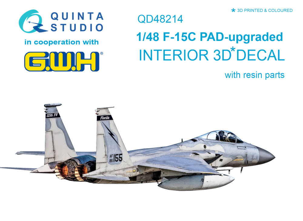 1/48 F-15C PAD upgr.3D-Print&col.Inter. w/ resin