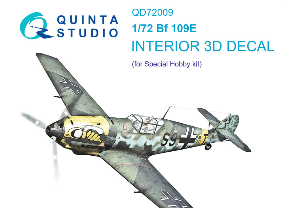 1/72 Bf 109E 3D-Print&col. Interior (SP.H.)