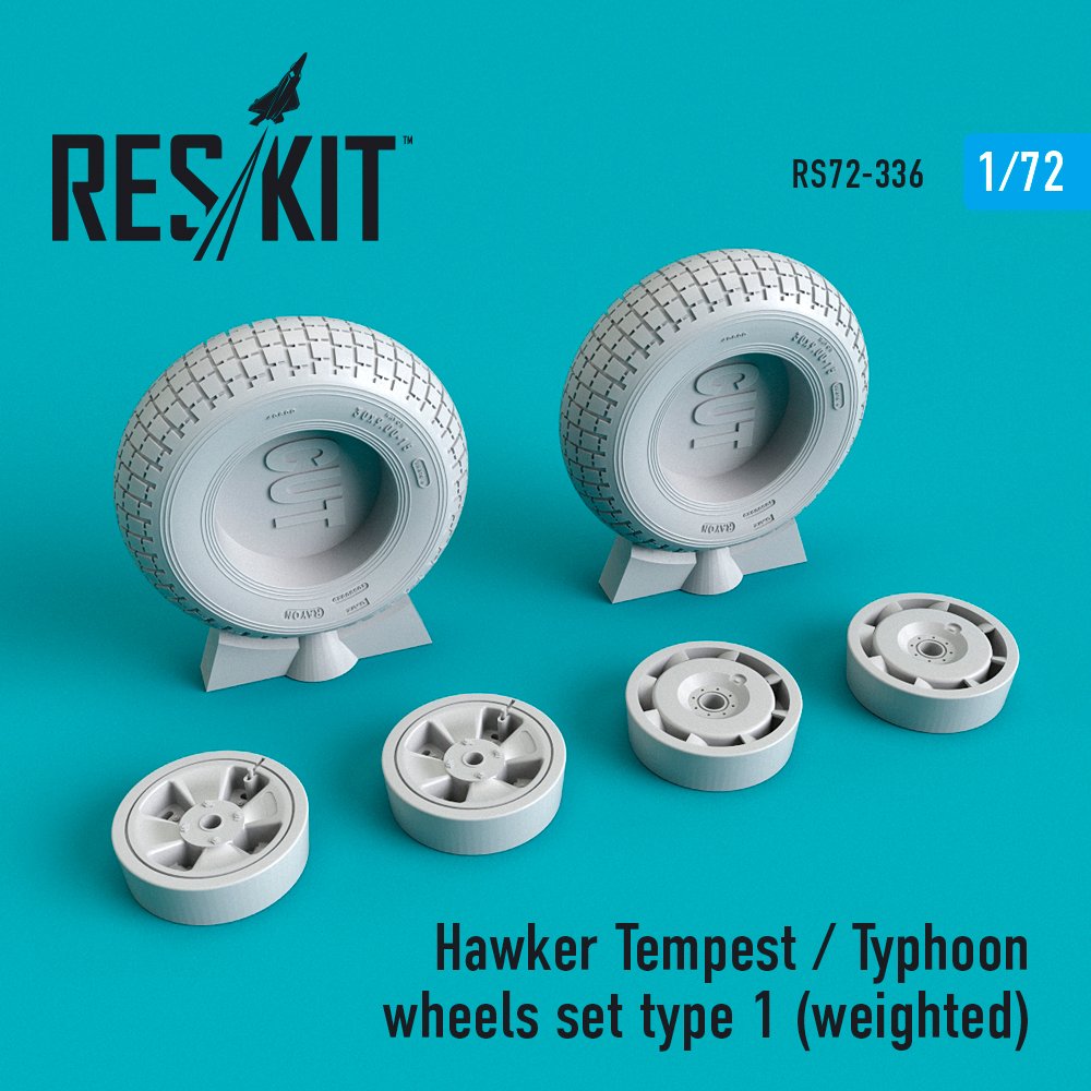 1/72 Hawker Tempest/Typhoon wheels weighted type 1