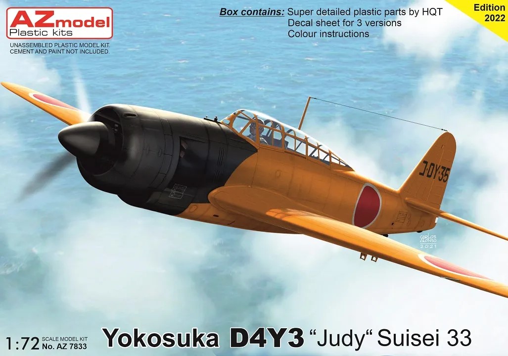 1/72 Yokosuka D4Y3 'Judy' Suisei 33 (3x camo)