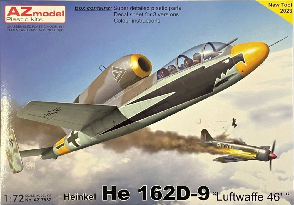 1/72 Heinkel He 162D-9 'Luftwaffe 46' (3x camo)