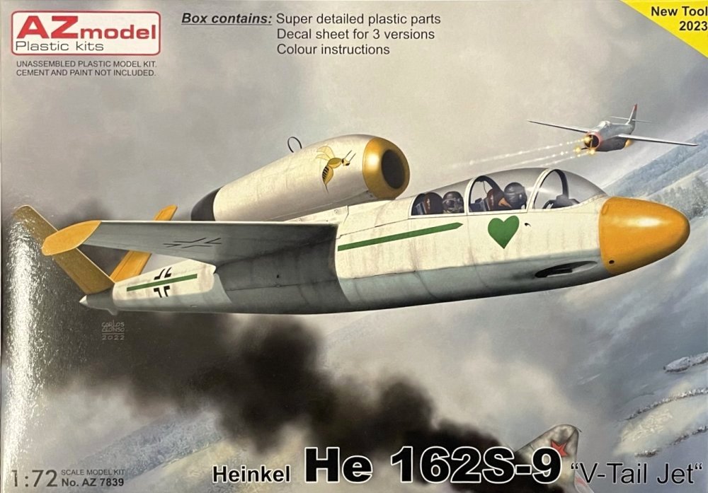 1/72 Heinkel He 162S-9 'V-Tail Jet' (3x camo)