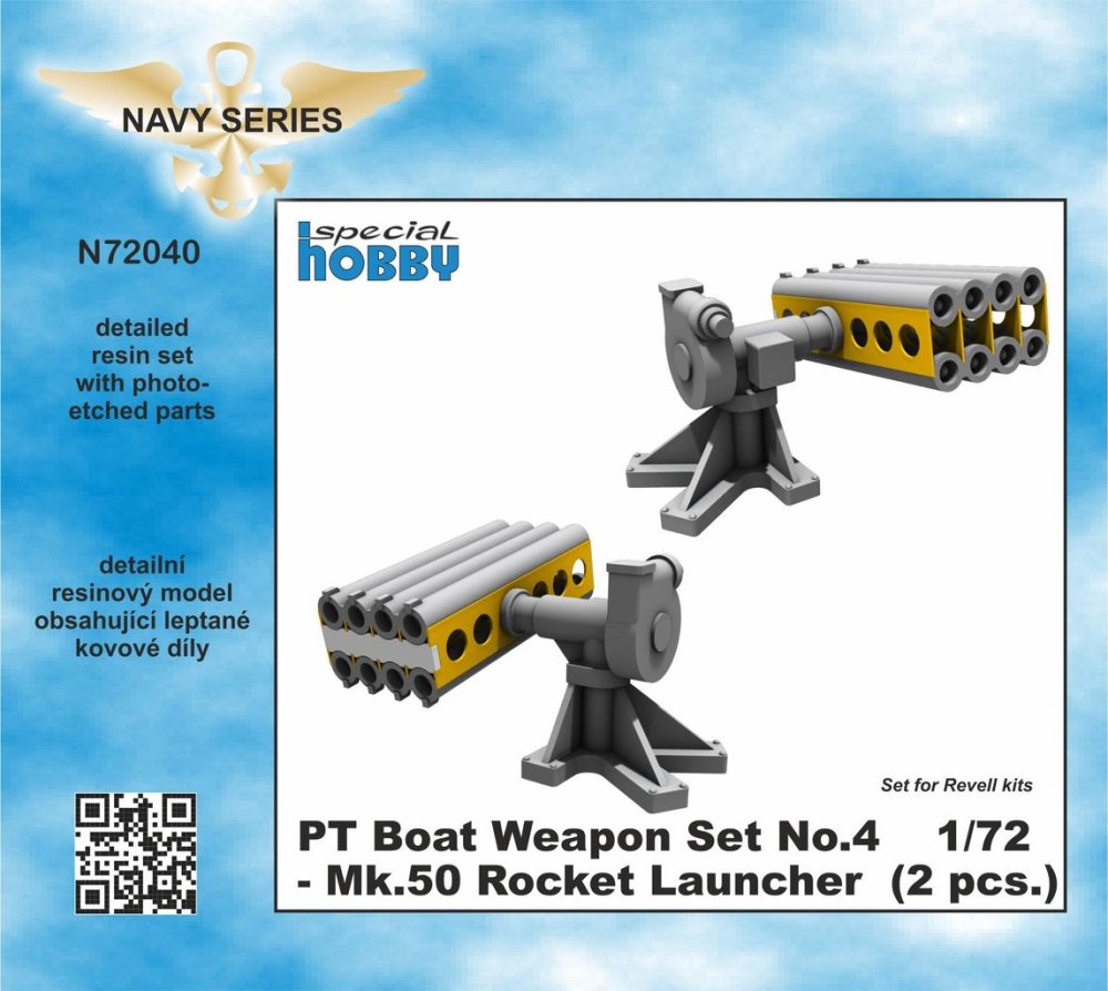 1/72 PT Boat Weapon Set Mk.50 Rocket Launcher (2x)