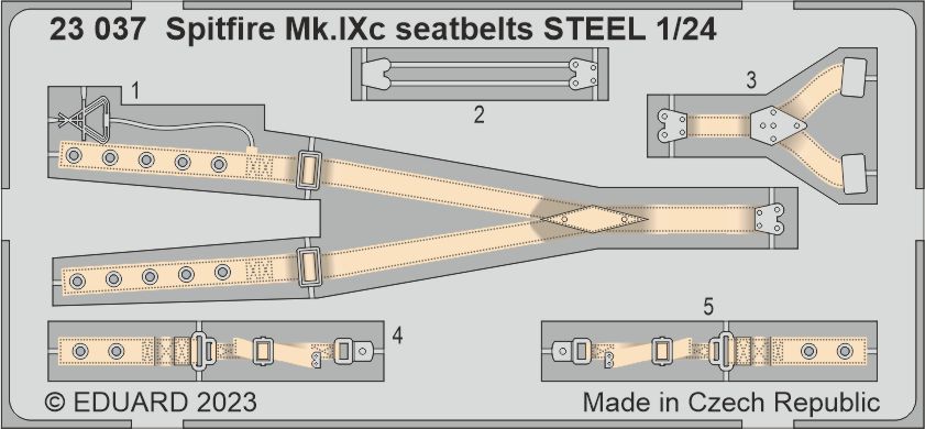 SET Spitfire Mk.IXc seatbelts STEEL (AIRF)