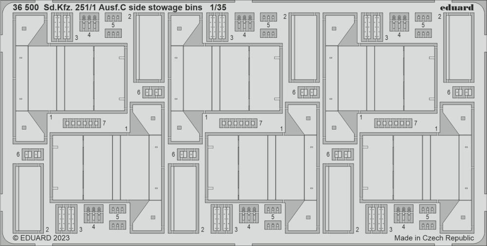 SET Sd.Kfz. 251/1 Ausf.C side stowage bins (ACAD)