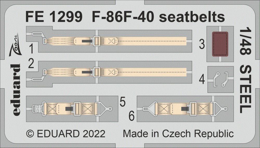 1/48 F-86F-40 seatbelts STEEL (AIRF)