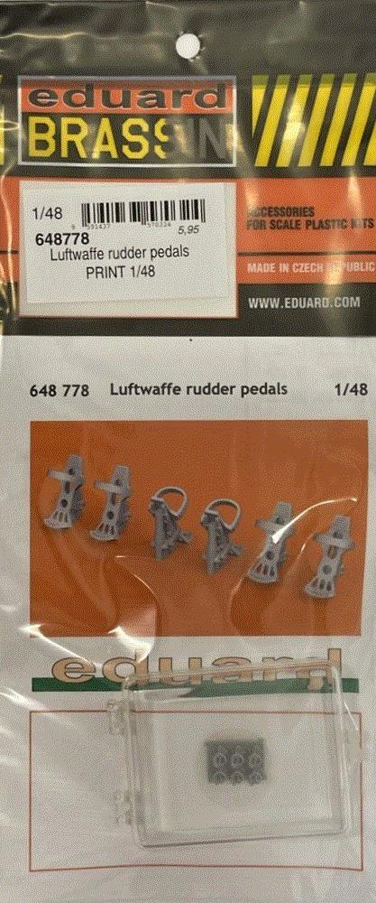 BRASSIN 1/48 Luftwaffe rudder pedals PRINT